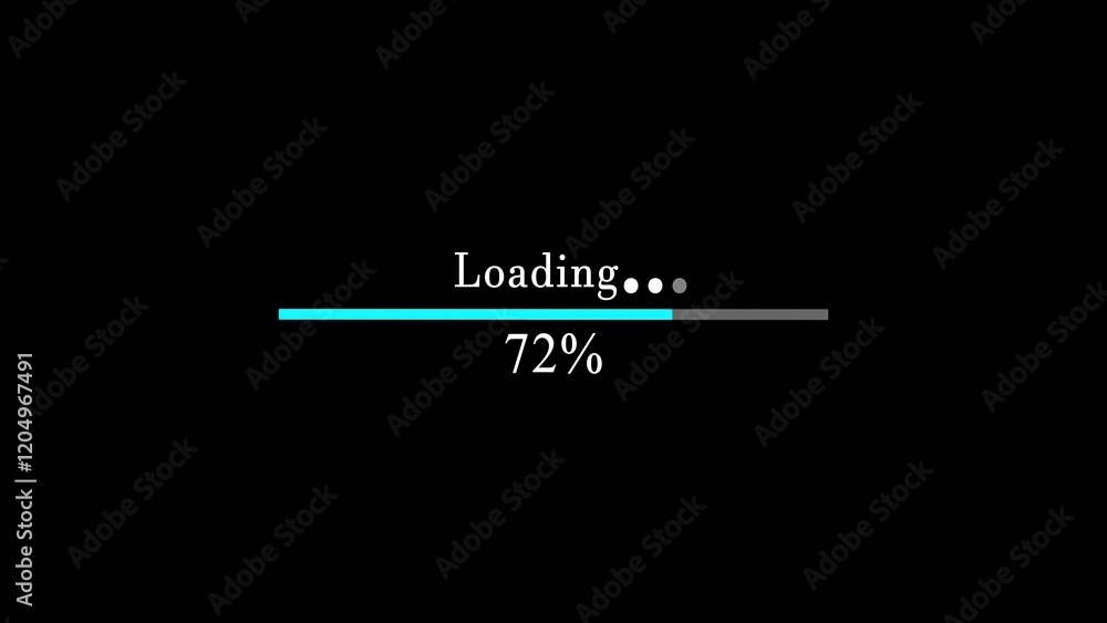 Poster a thin loading bar illustration, designed to visually represent progress in a sleek and minimalist s