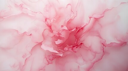 Abstract Pink Floral Ink Art Design