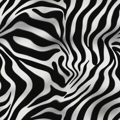 Black and White Abstract Zebra Stripe Pattern Design