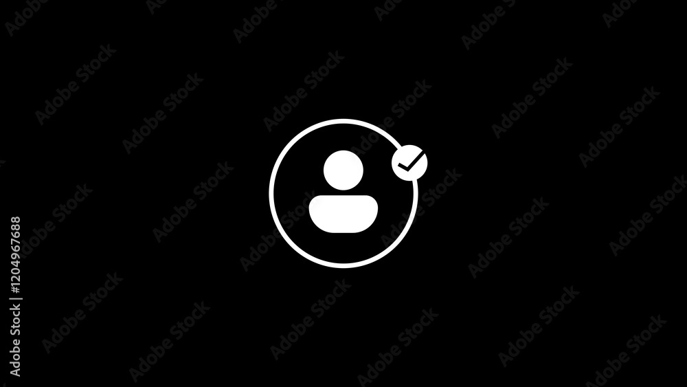 Poster a check mark displayed alongside a profile avatar to indicate approval or confirmation.