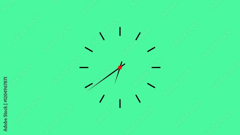 Poster a simple wall clock icon, designed to clearly indicate time with clean and minimal style. perfect fo