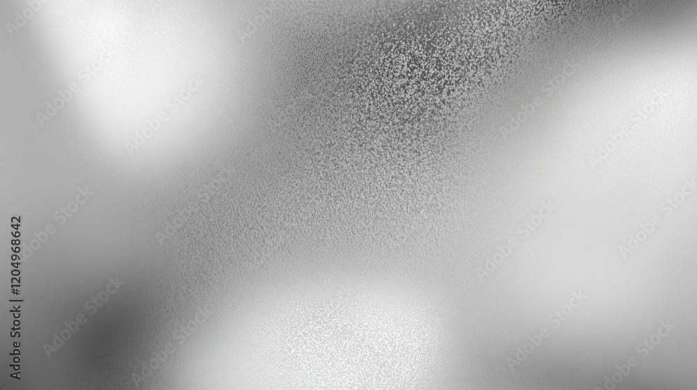 Poster A light gray gradient texture background featuring a smooth transition from light to dark shades, complemented by elements of glass and silver metal. This elegant and minimalist design creates a clean