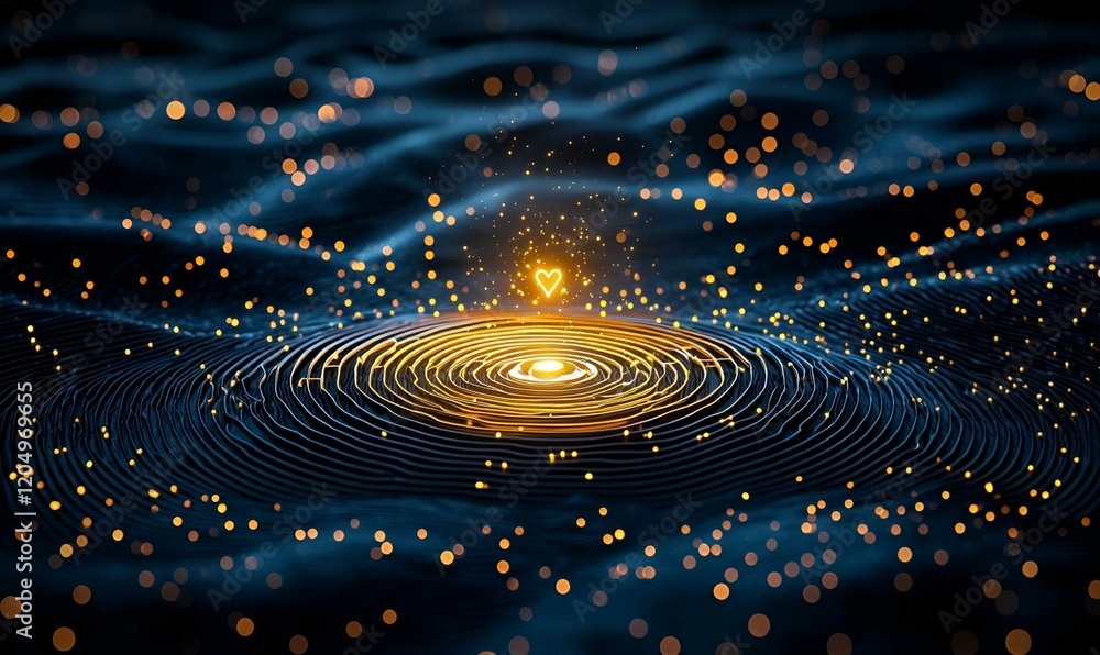 Poster neural network in nanotechnology, a visualization of advanced nanotech systems interacting with neur
