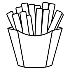 Elegant French Fries Linework