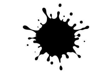 paint splatter, black paint splashes of vector illustration