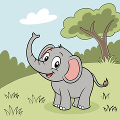 elephant with a flower