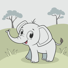 Obraz premium elephant with a flower