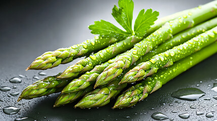  fresh asparagus close-up