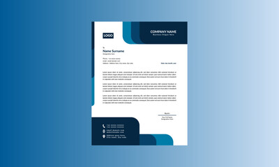 Modern Letterhead Design. Creative Template Display for Promotional Campaign. Seventeen.