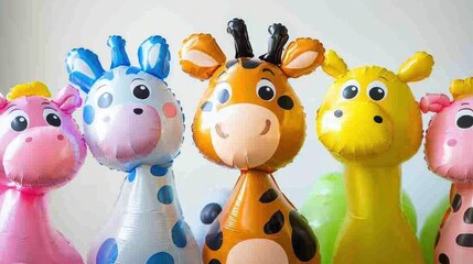 Obraz premium Balloons shaped like animals, perfect for kidsâ€™ birthday parties or fun themes 