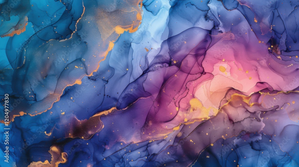 Poster marble ink abstract art with exquisite swirling patterns, showcasing an original and refined design 