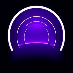 Abstract purple neon archway.