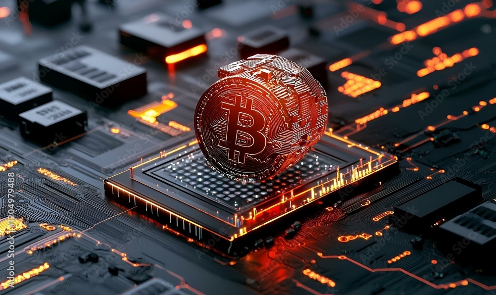 Poster ai-driven cryptocurrency trading insights, visual representation of algorithms analyzing market tren