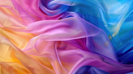 Close-up of multicolored textured sheets creating a vibrant and abstract background, perfect for creative projects.

