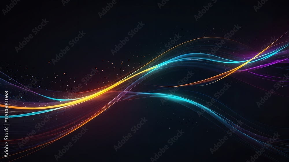 Poster abstract background with glowing lines