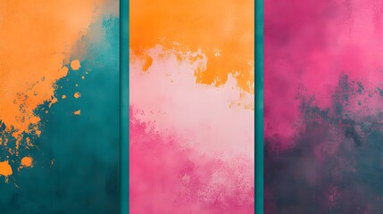 Abstract Colorful Painted Wall Texture Art