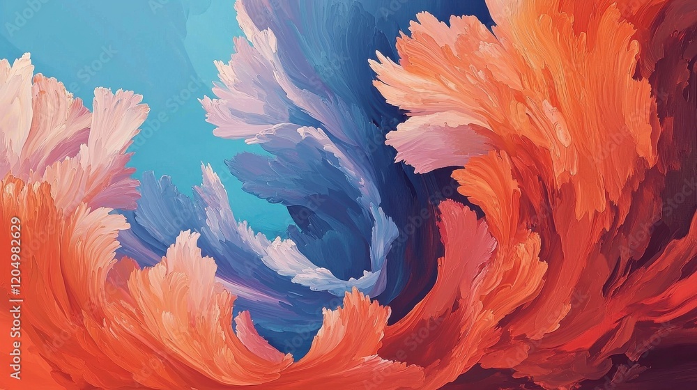 Poster dynamic abstract color gradient swirl artistic creation digital art bright environment straight-on p