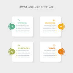 SWOT Analysis Infographic Chart Template Design