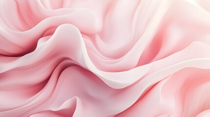 Obraz premium Abstract Pink Waves Soft Fluid Design
