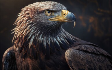 Obraz premium Golden Eagle Close-Up Portrait