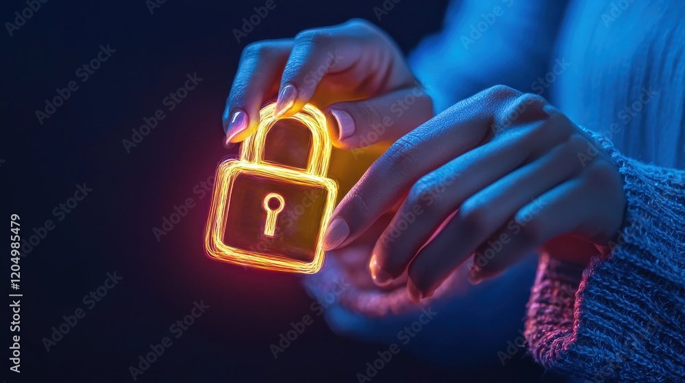 Poster cybersecurity awareness event protecting digital assets online environment visual content interactiv