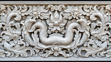 Intricate Khmer Temple Carving, showcasing detailed artistry and cultural significance, reflecting Cambodia's rich architectural heritage.