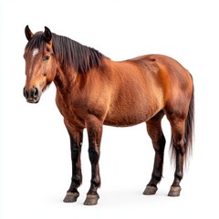 Obraz premium Chestnut Horse Isolated on White Background