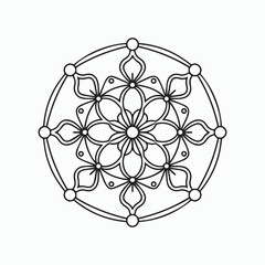 Hand drawn ornamental mandala illustration