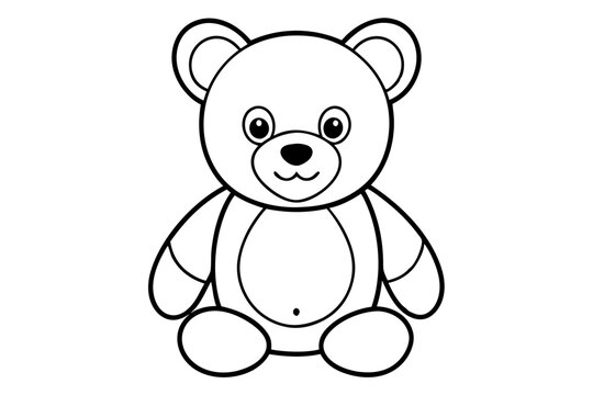 recommend clip art: Teddy bear line art vector, Cute teddy outline icon