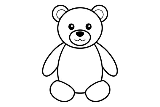 recommend clip art: Teddy bear line art vector, Cute teddy outline icon