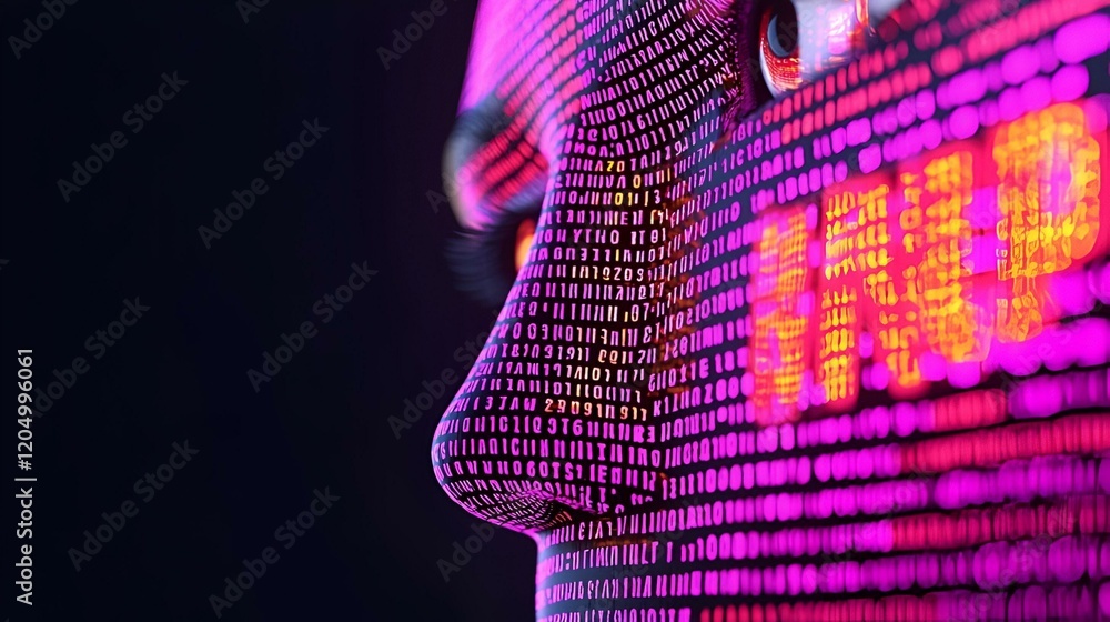 Poster ai customer interaction, a detailed view of an ai system engaging with a customer inquiry, showcasin