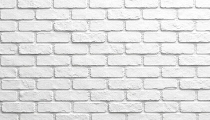 Fototapeta premium Clean painted white brick wall, seamless pattern, white, fresh, brickwork