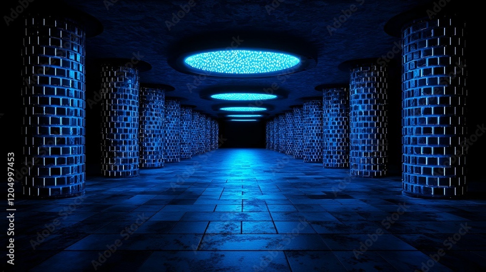 Poster virtual classroom experience, immersive digital space designed for interactive learning, featuring m
