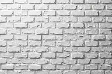 Naklejka premium Clean, modern brick wall, uniform light gray bricks , clean, background, simple