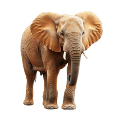 Fototapeta premium Big elephant looking isolated on white