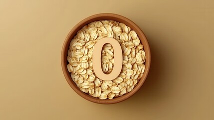 Flashcard letter O is for oatmeal illustration