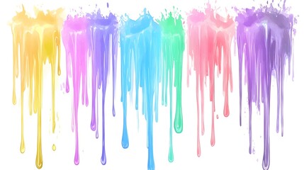 Naklejka premium Colorful Paint Drips Abstract Background Design