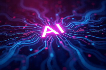 Abstract AI technology illustration background