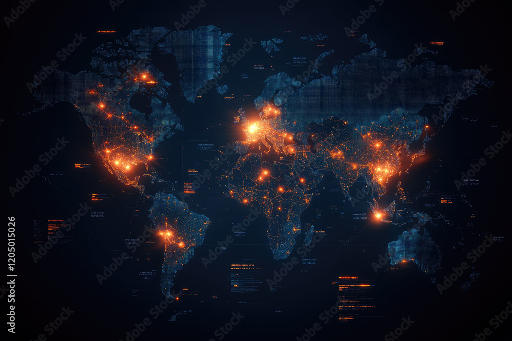 Aufkleber global inflation trends analyzed through interactive data visualization worldwide infographic digita