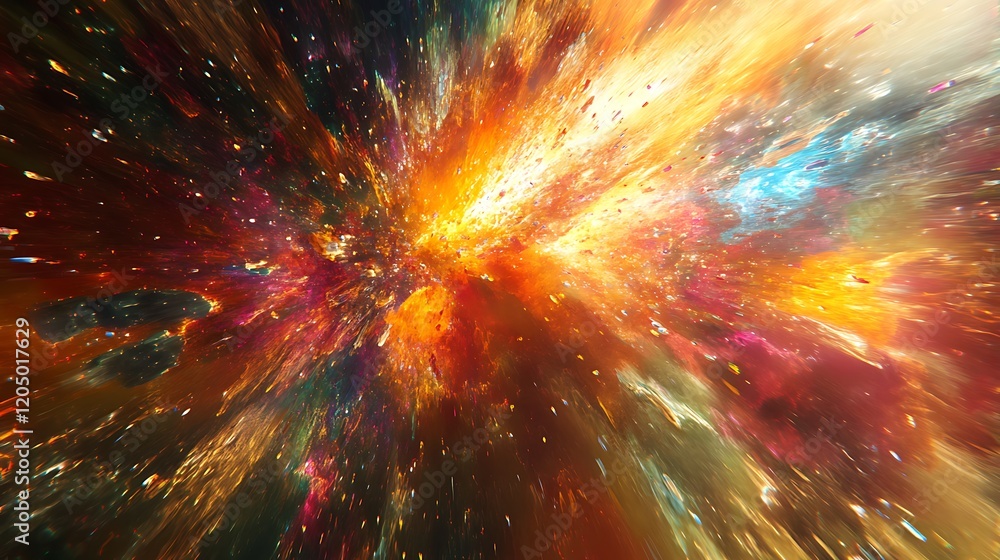 Canvas Prints a supermassive black hole absorbing a nearby gas cloud, creating a colorful and chaotic display of c