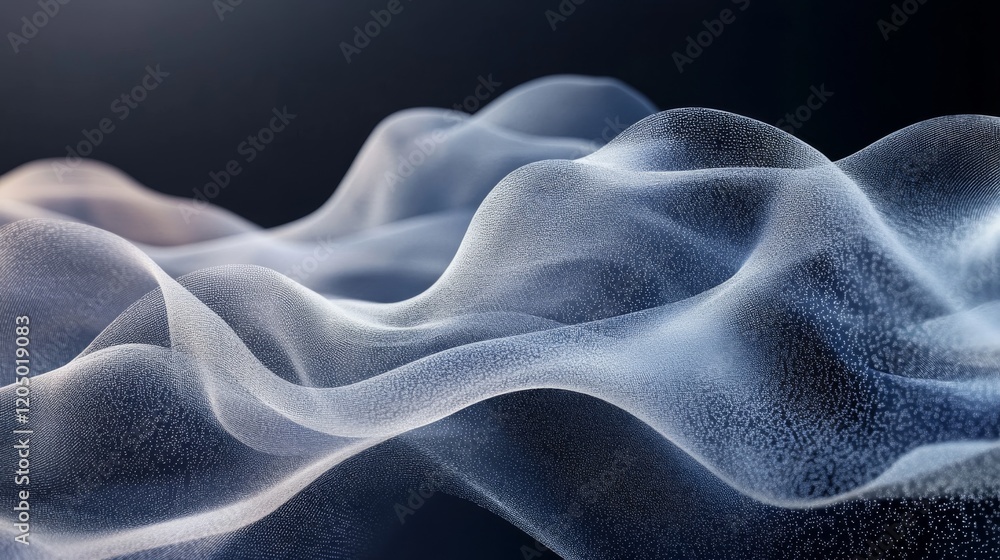 Poster abstract wavy netlike texture digital art