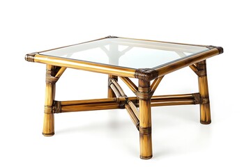 coffee table with isolated white background