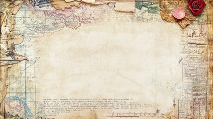 Vintage Map Background with Textured Design for Creative Projects
