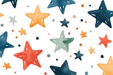 A colorful star pattern with a white background