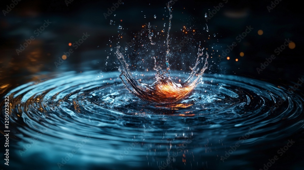 Leinwandbilder dynamic water splash event captured in motion serene environment high-quality image artistic perspec