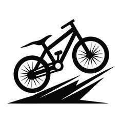 A simple bicycle design with two wheels and a basic frame, vector art.