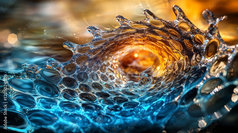 Poster transformative surface textures in a dynamic fluid motion nature abstract photography colorful envir