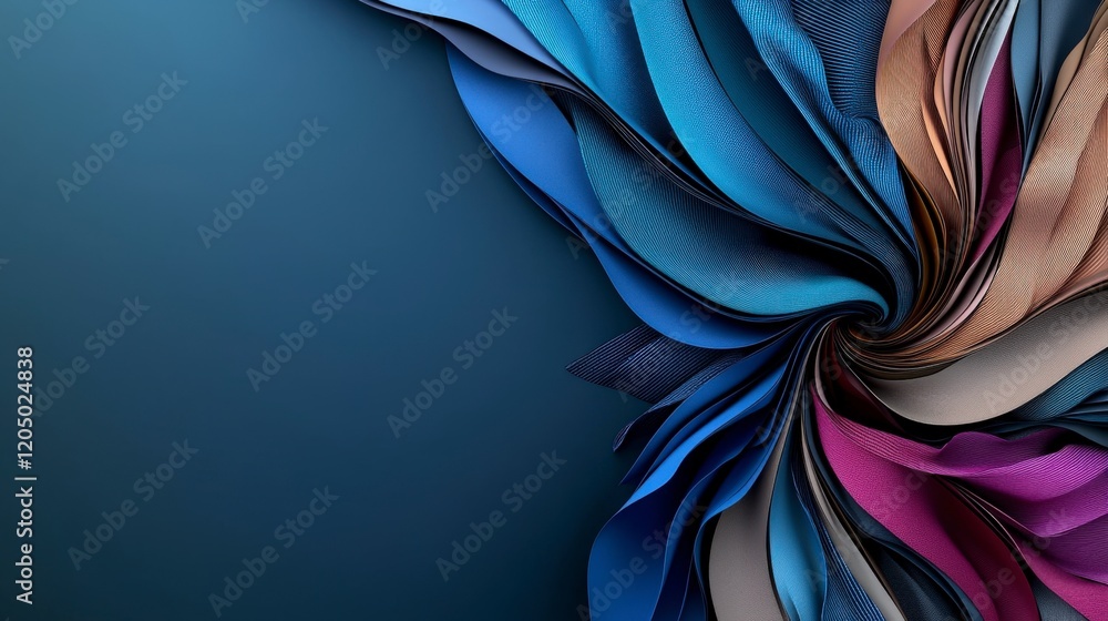 Poster Dynamic twotone design in shades of blue and pink digital art abstract environment aesthetic viewpoint