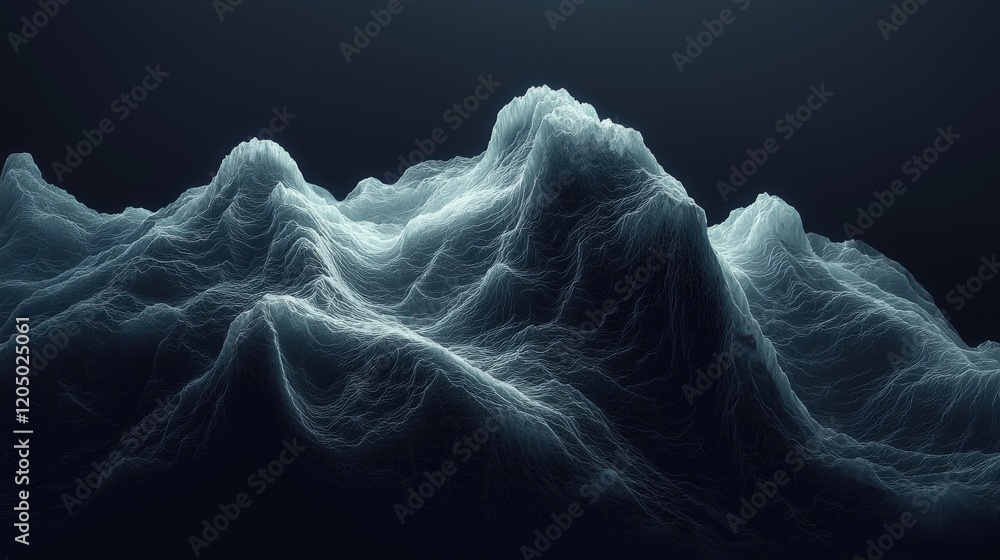 Aufkleber abstract representation of flowing waves with intricate details and smooth textures