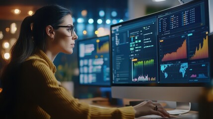 Tech worker designing software solutions to streamline financial operations for small businesses.